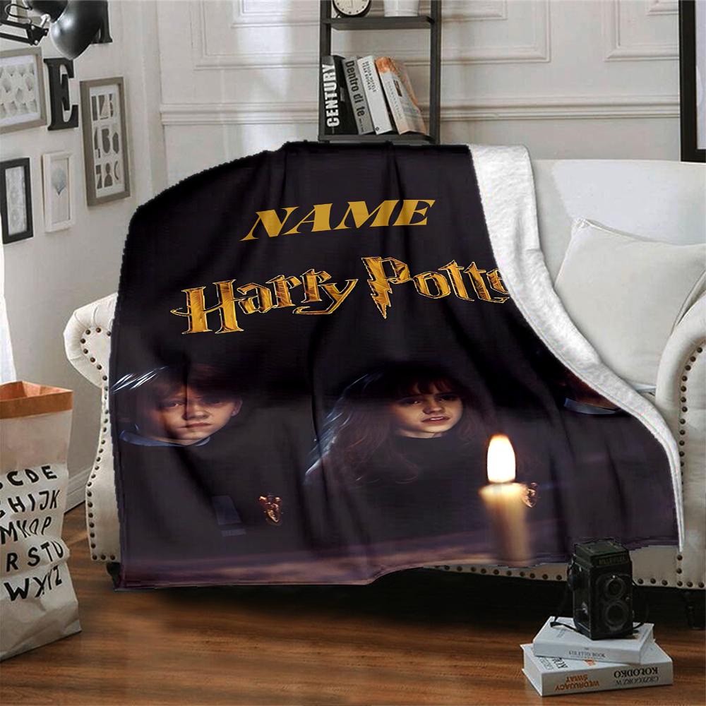 Custom Name Cartoon Character Collection blanket for Couch & Bed, Plush Cozy Fuzzy Blanket Super Soft & Warm Blankets for Fall and Winter. 090862