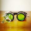 Retro Steampunk Glasses Halloween Cosplay Glasses Steampunk Goggles with Rivets for Carnivals Theme Party