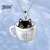 Animal Theme Jewelry Women Necklace Hook Earrings Black Cat In