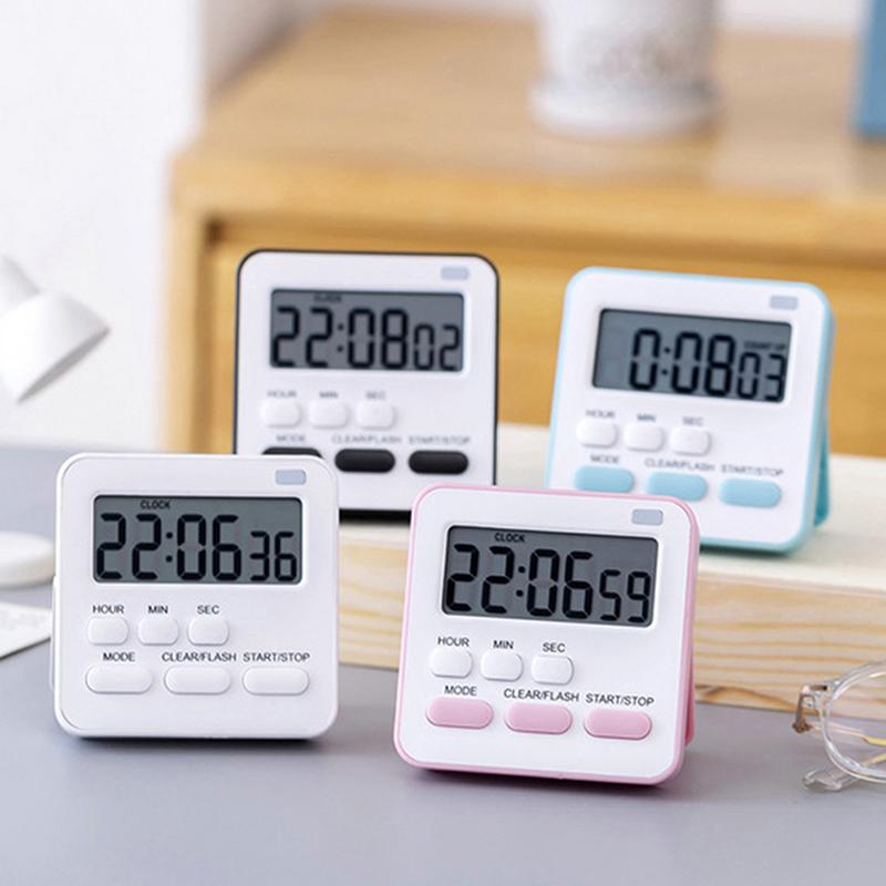 With Flashing Light Timer Cooking Kitchen Sport Study Alarm Clock Big Digits