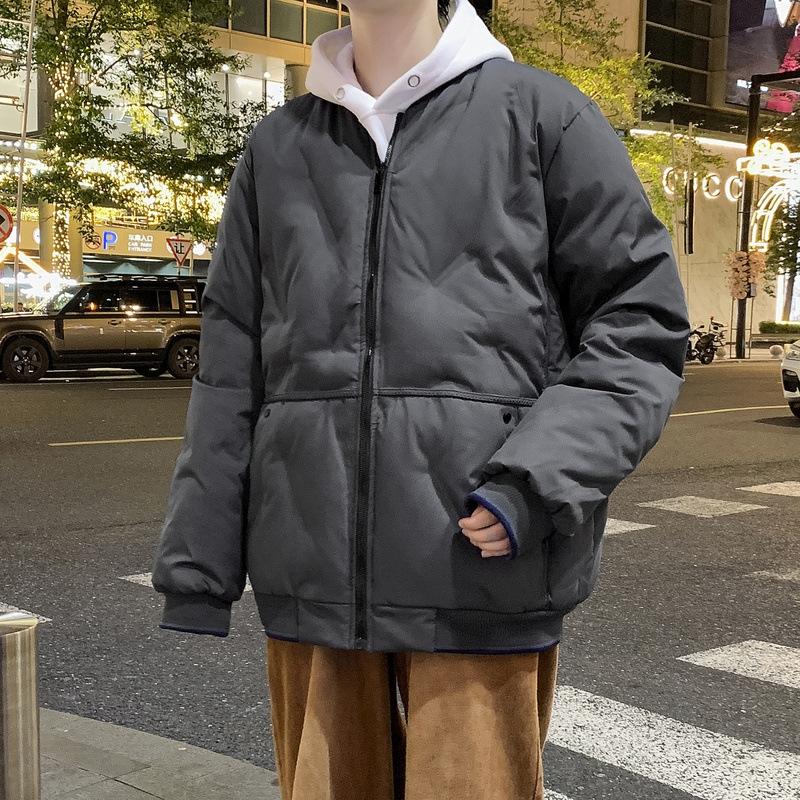 Large Size Cotton Clothing Men's Winter Loose Baseball Collar Thickened Couple Paragraph Cotton Jacket Thickened Warm Fashion Casual Jacket