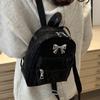 Bow Backpack Women'S Niche Style Casual Fashion Girls Bucket Schoolbag Lightweight Small Travel Backpack