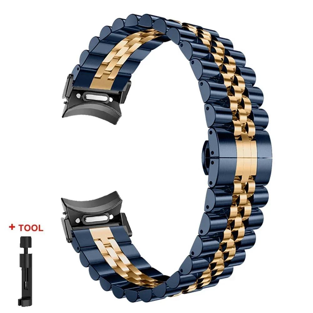 No Gaps Steel Strap for Samsung Galaxy Watch 7/6/5/4 40mm 44mm Metal Quick Fit Band for Galaxy Watch 6 Classic 43 47mm 5Pro 45mm