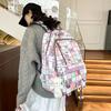 Schoolbag for high school students, small fresh schoolbag for junior high school students, new printed backpack for women's casual versatile 