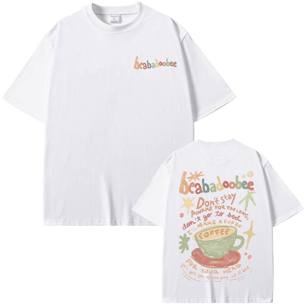 Beabadoobee Graphic Print T-shirt Men Women Fashion Vintage Oversized T Shirts Unisex Casual Pure Cotton Tshirt Y2k Streetwear