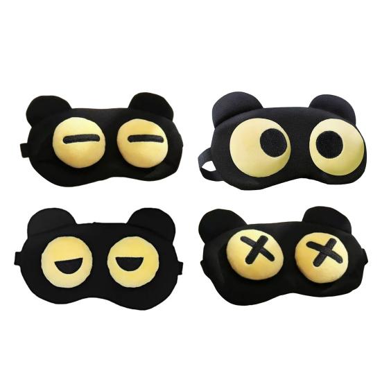 Cute Eye Mask for Sleep Soft Comfortable Sleep Mask Relieve Stress Fatigue Adjustable Straps Eye Shield for Travel Home Use