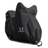 Libzaki Motorcycle Super Upgraded Thick Fits Up To 3L Large Motorcycle Body Cover Cover, Water-Repellent, UV-Cut [300D Fabric], Box, (Black)