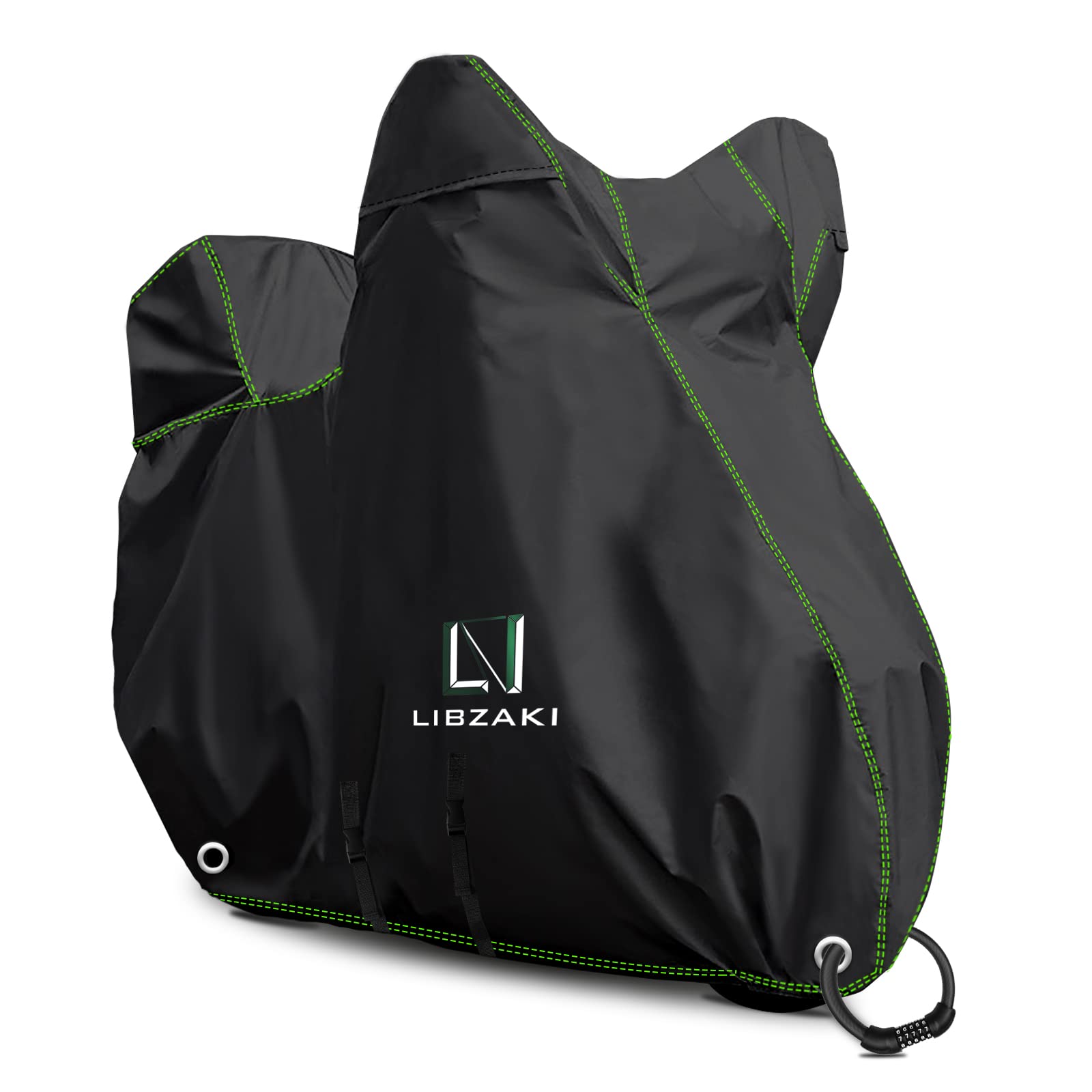 

Libzaki Motorcycle Super Upgraded Thick Fits up to 3L Large Motorcycle Body Cover Cover, Water-Repellent, UV-Cut [300D Fabric], Box, (Black) чёрный