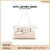 New Autumn/Winter Korean Style Shiny Leather Handbag: Versatile Crossbody & Exquisite Solid Color Tote Bag.