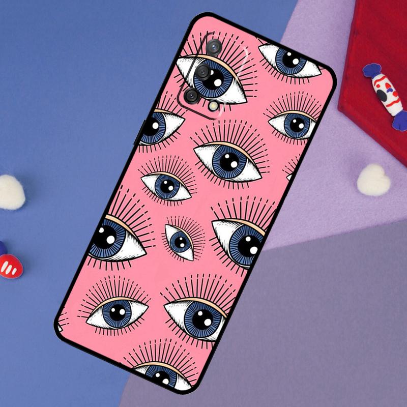 Scary Face Eyes Case For Oppo A6 Pro A5 A18 A38 A58 A78 A98 A54 A74 A94 A17 A57 A80 A60 A40 A96 A76 A16 A15