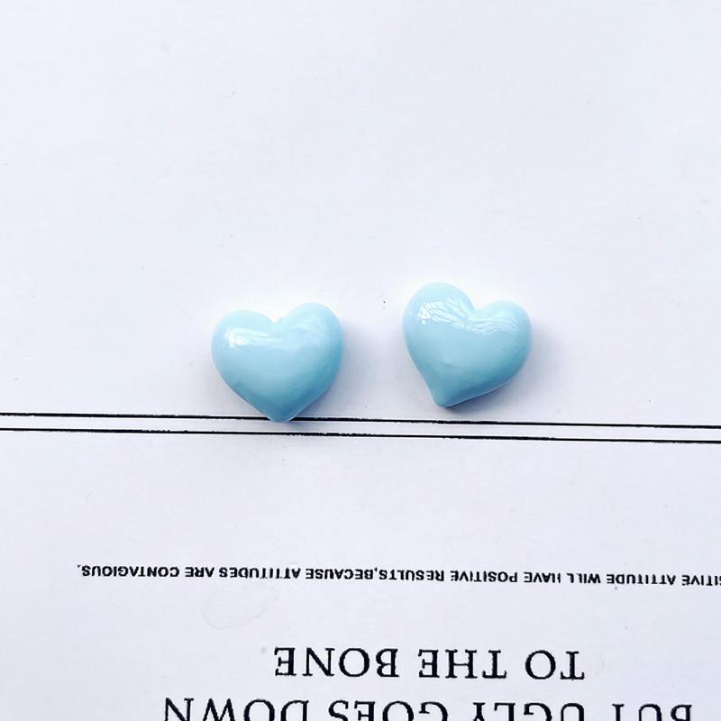 Mini Shiny Heart Resin Charms DIY Decals for Phone Case Hair Clip Craft Accessory Pink White Craft Supply