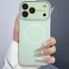 Luxury Large Window Jelly Matte Magnetic forMagsafe Case foriPhone 17 16 15 14 Pro Max Wireless Charge Candy Defender Cover