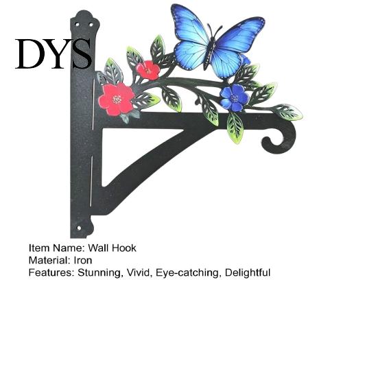 Weather Resistant Wall Hanger Metal Plant Hook Heavy Duty Hanging Basket Bracket Decorative Parrot Decor Cat Flower Butterfly for Planter Lantern Bird