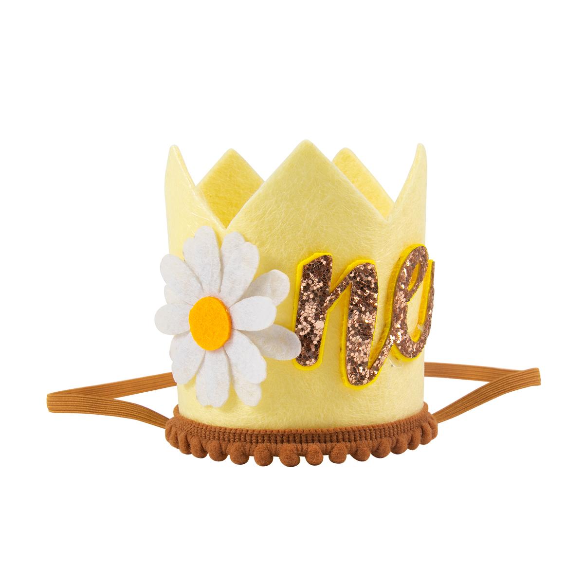 

Daisy Baby 1st Birthday Felt Crown Groovy One Year Birthday Hat Hippie First Birthday Decoration Girl Baby Shower 1st Birthday