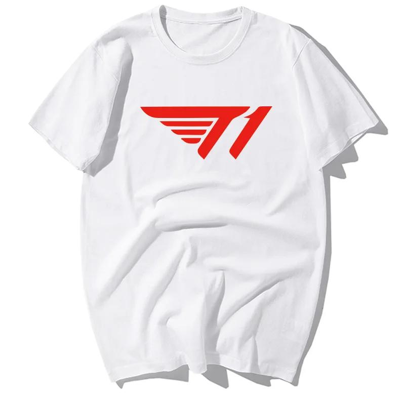 Alliance Game SKT T1 Team Uniform Faker Neues Herren- und Damen Skt1 Peripherie Kurzärmeliges Lockeres Baumwoll-T-Shirt Grafik-T-Shirts