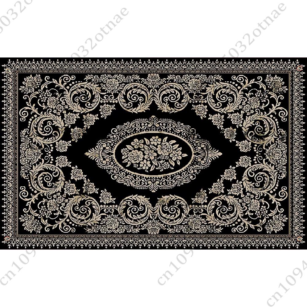 Persian Carpet Floral Pattern Flag Tapestry Funny Banner For College Dorm Room Bedroom Outdoor Living Room Wall Art Decor Party
