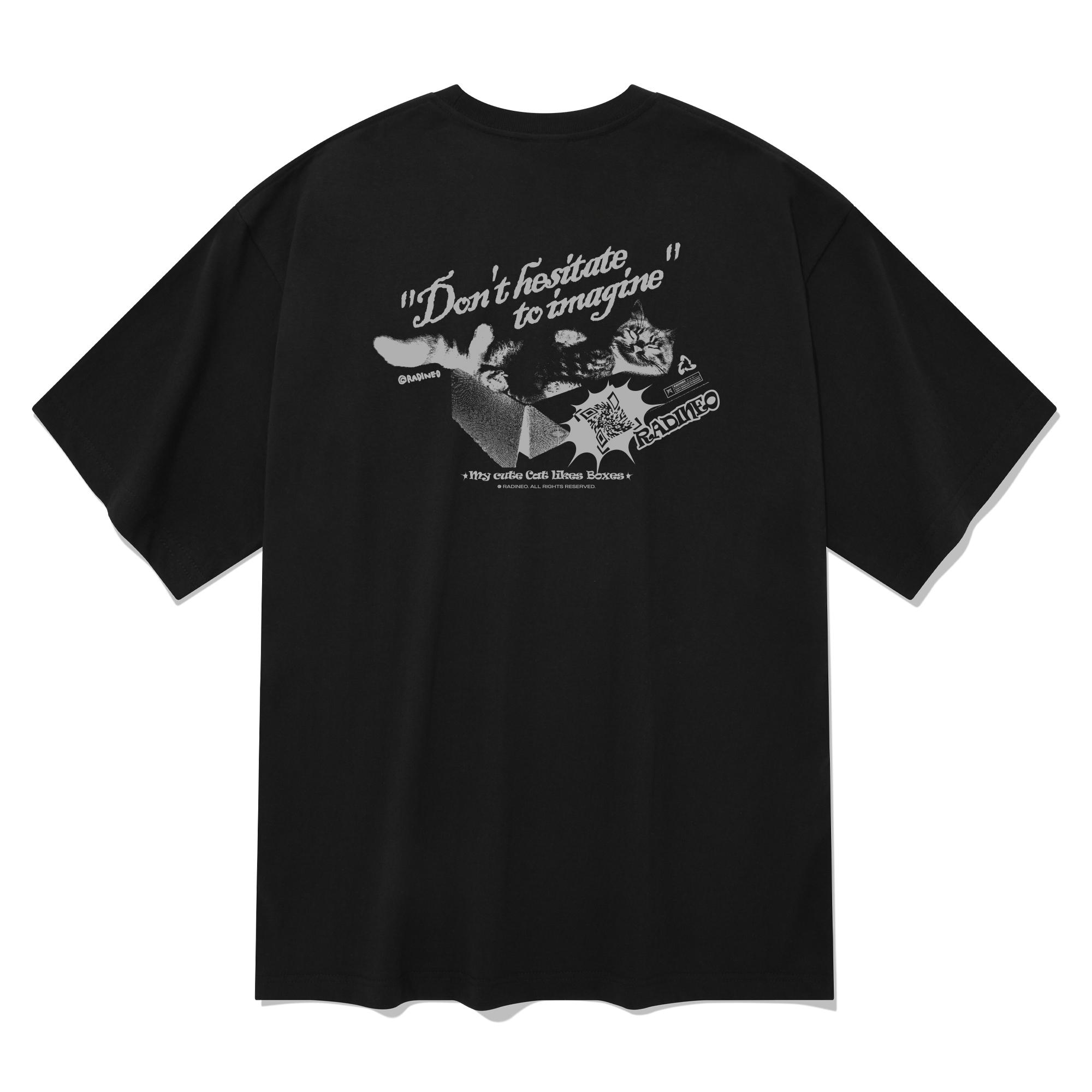 Radineo Cat Box Short Sleeve T-Shirt Black Black (Black)/Xl