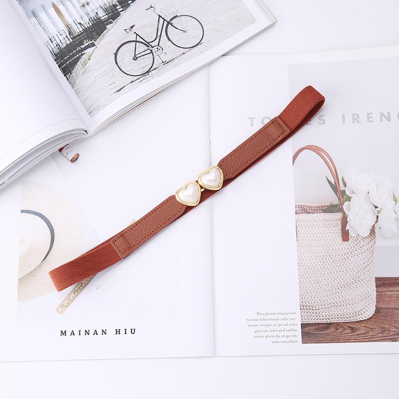 And Versatile Belt Slimming With Retro  Buckle Belt Decoration Dress