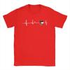 Heartbeat Palestine Palestine Flag T-Shirt Men'S Cotton Vintage T-Shirt Crew-Neck T Shirt Casual Fashion Short-Sleeved Clothing