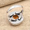 Wunderschöner handgefertigter Ringschmuck aus 925er Sterlingsilber mit Honigtopas-Edelstein