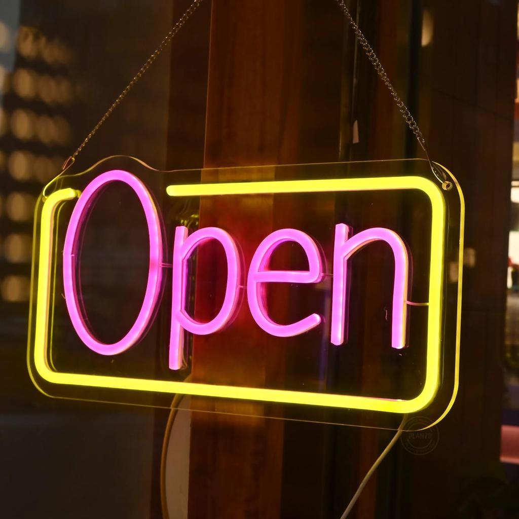 Open Neon Sign Advertisement Board Restaurant Beauty Salon Bar Cafe Music Studio Storefront Spa Hotel Party Club Wall Decor