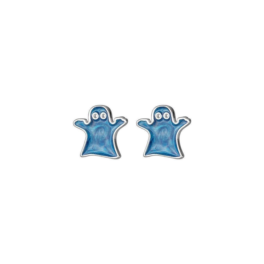 Korean Cartoon Style Cute Ghost Stud Earrings: Sweet and Versatile Forest-Inspired Design for Women