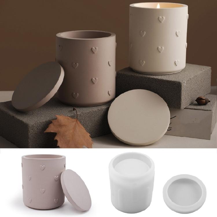 Multi Purpose Silicone Resin Mold Heart Charm Crafting Tool For Epoxy Clay Candle Jar Decorative Container Art Projects