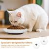 2/4Pcs Cat Ceramic Bowl Set Pet Food Feeding Dish Dispenser with Nonslip Silicone Base Shallow Wide Kitten Wet/Dry Bowls