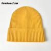Autumn and winter light board knitted hat women's versatile solid color wool hat warm ear protector cold hat men's tide