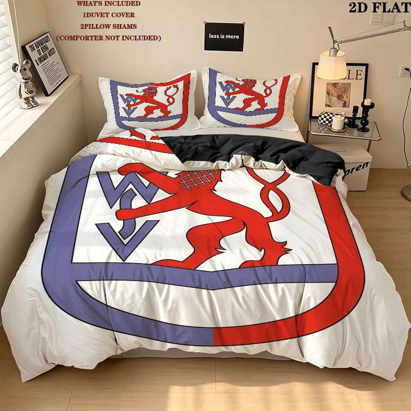 Wuppertaler Sv Bettwäsche Steppdecke Set Bettbezug Kissenbezug Heimdekoration Geburtstagsgeschenk (1 Bettbezug + 2 Kissenbezüge, ohne Füllung)