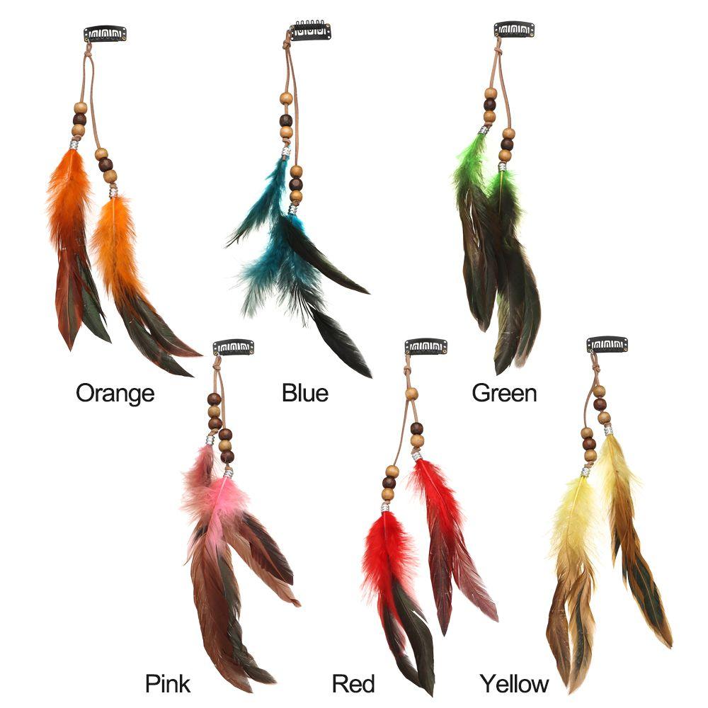 Fashion Extensions Handmade Indian Hippie Headpieces Headband Headwear Novelty Hairclips Feather Hair Rope