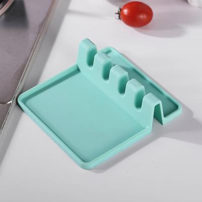 Silicone Spoon Rest for Stove Top Heat-Resistant Utensil Holder with Drip Pad BPA-Free Kitchen Spoon Rack for Spatulas Ladles Tongs Large Spoon Holder