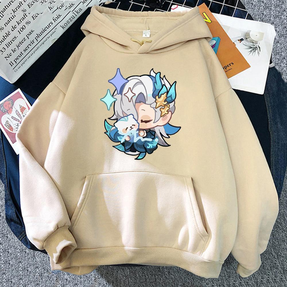 2025 Anime Genshin Impact Neuvillette Hoodie Kawaii Women_men Hoodie Funny Unisex Sweatshirt Vintage Aesthetic Harajuku clothing