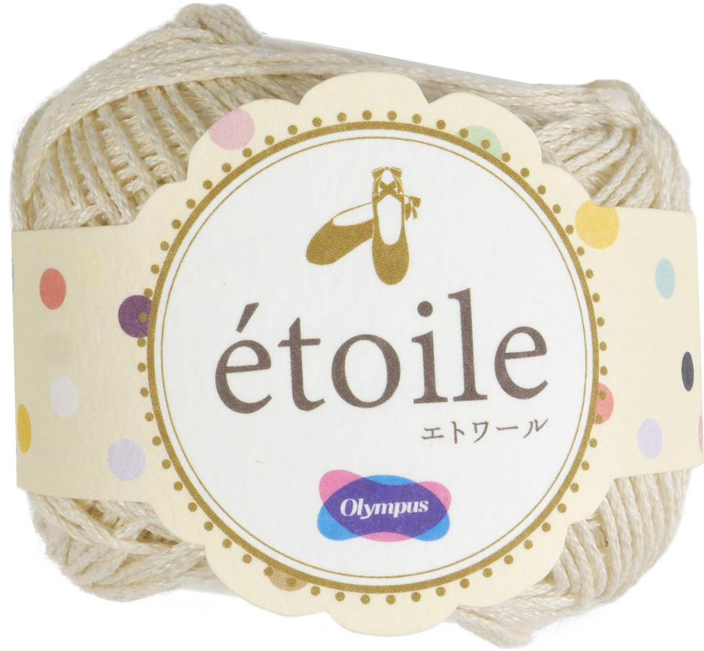 OLYMPUS Thread Etoile Medium Pack of 3 Yarn, Weight, Col. 1, White, 25g, Approx. 87m,