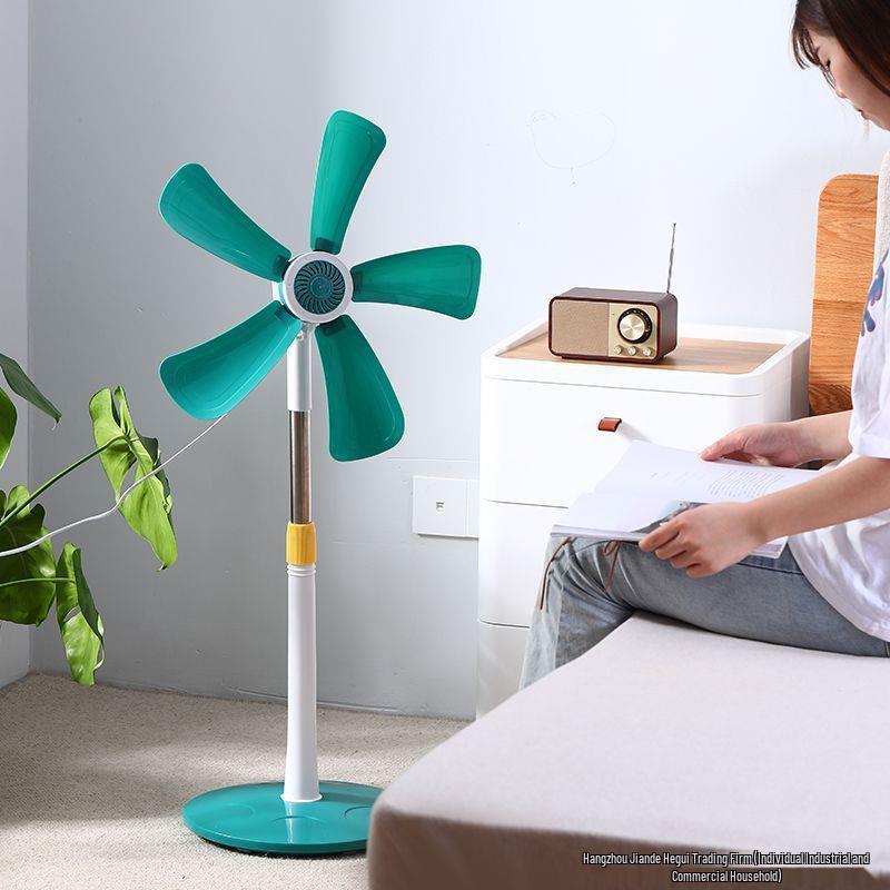 Leide Zhu Silent Oscillating Floor Fan for Home, Office, or Dorms – Powerful, Compact Design