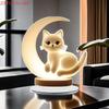 2D Moon Cat Theme, Suitable for Home, Table Decoration, Kitchen, Garden, Room, Cafe, As Well As Festival Decorative Gift