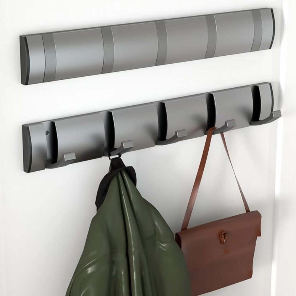 Concealed Folding Door Hook Storage Rack Bathroom Towel Hanger Wall Coat Clothes Hook  Bedroom