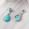 European and American Bohemian Turquoise Teardrop Earrings