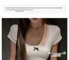 Women's Slimming Lace Trim Short Sleeve T-shirt - Korean Style Summer Base Layer