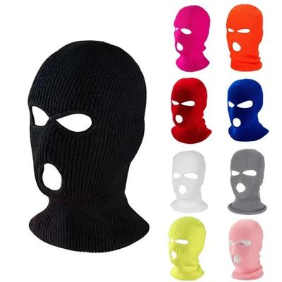 1 Pcs Unisex Motorcycle Cycling Skiing Breathable Cap 3 Holes Balaclava Full Face Mask Winter Windproof Ski Warm Hat