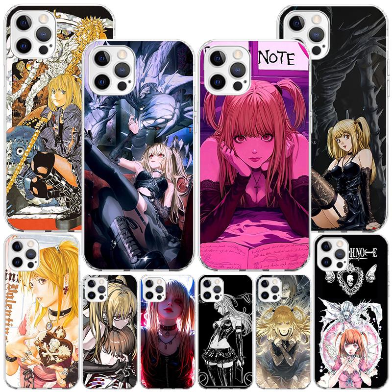 N-Note D-Death MisaMisa Phone Case For iPhone 13 12 Mini 11 Pro Max XS XR X SE 7 8 Plus 5S 5 6S 6 Gift Print Cover Fundas