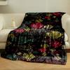 Colorful scribbled arrows and geometric shapes on a black background. for all seasons blanket lunch break throw gift