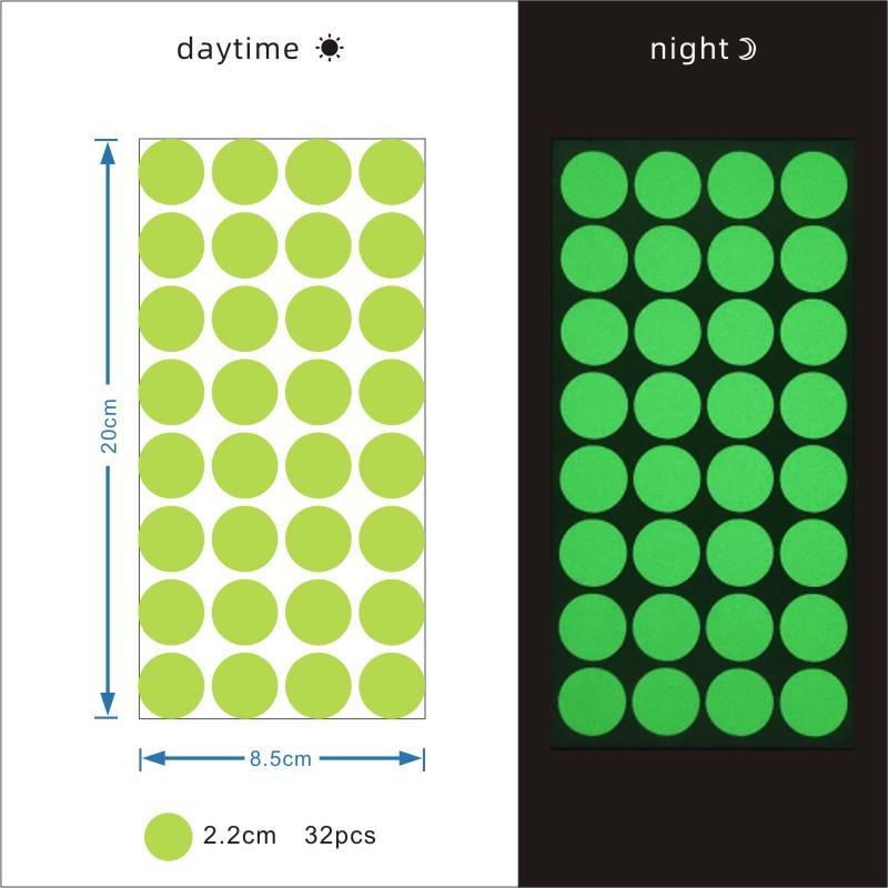 Φωτεινά Φθορίζοντα Αυτοκόλλητα Αστέρια και Κουκκίδες για Διακόσμηση Παιδικού Δωματίου