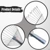 Garden Hand Rake Head Adjustable Width Sturdy Steel Landscape Leaf for Flower Bed Picking