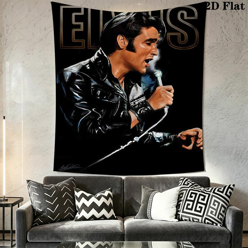 Elvis Portrait Tapestry Background Cloth Wallmounted Wall Decoration Soft Atmospheric Background Cloth