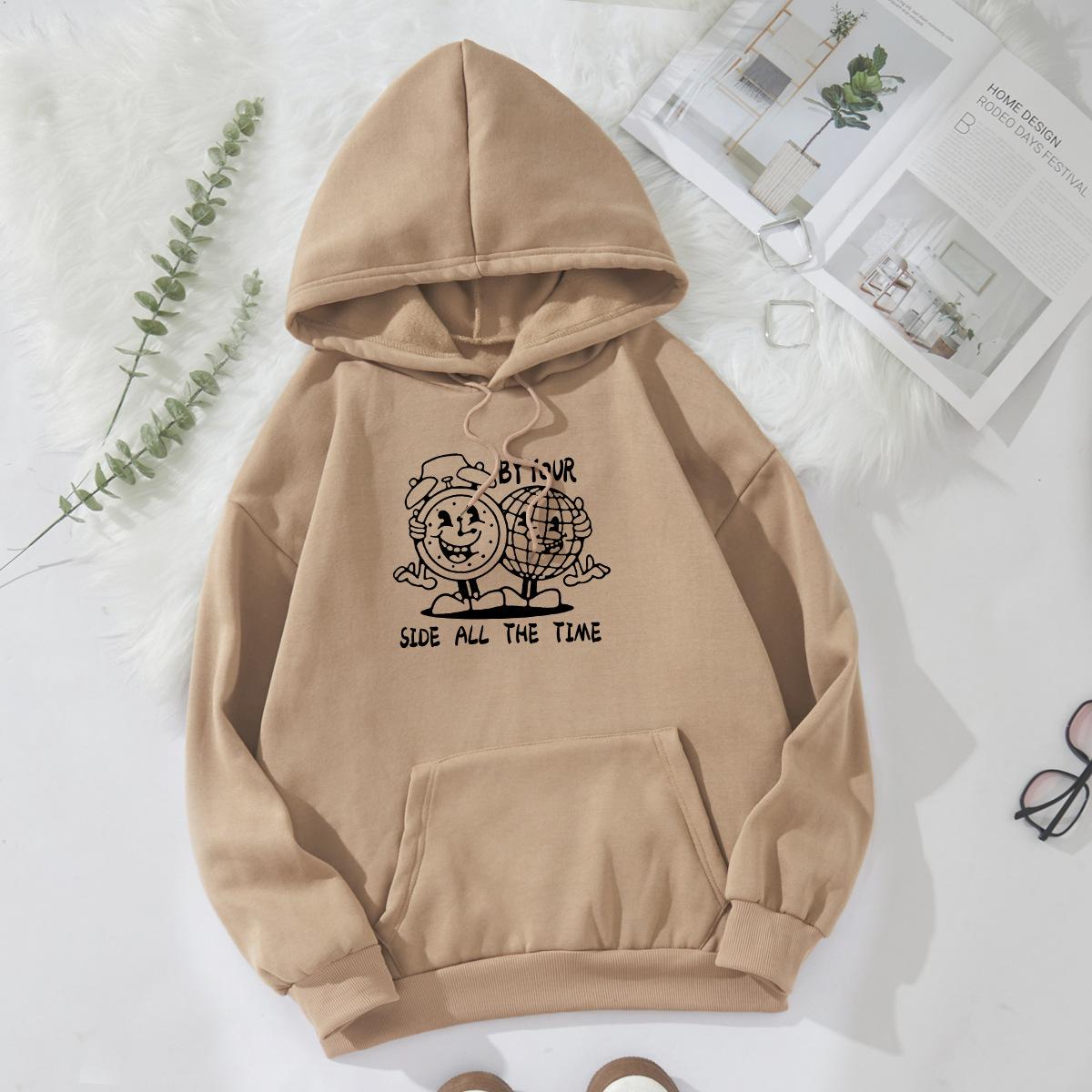 

Autumn Winter Velvett for Women Funny Pattern Print Sweatshirt Long Sleeve Oversize Pullover Tops XXXL