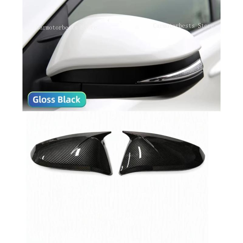 Car Rearview Side Mirror Cover Fit For Toyota RAV4 2013 2014 2015 2016 2017 2018 Wing Cap Rear View Case Trim Carbon Fiber