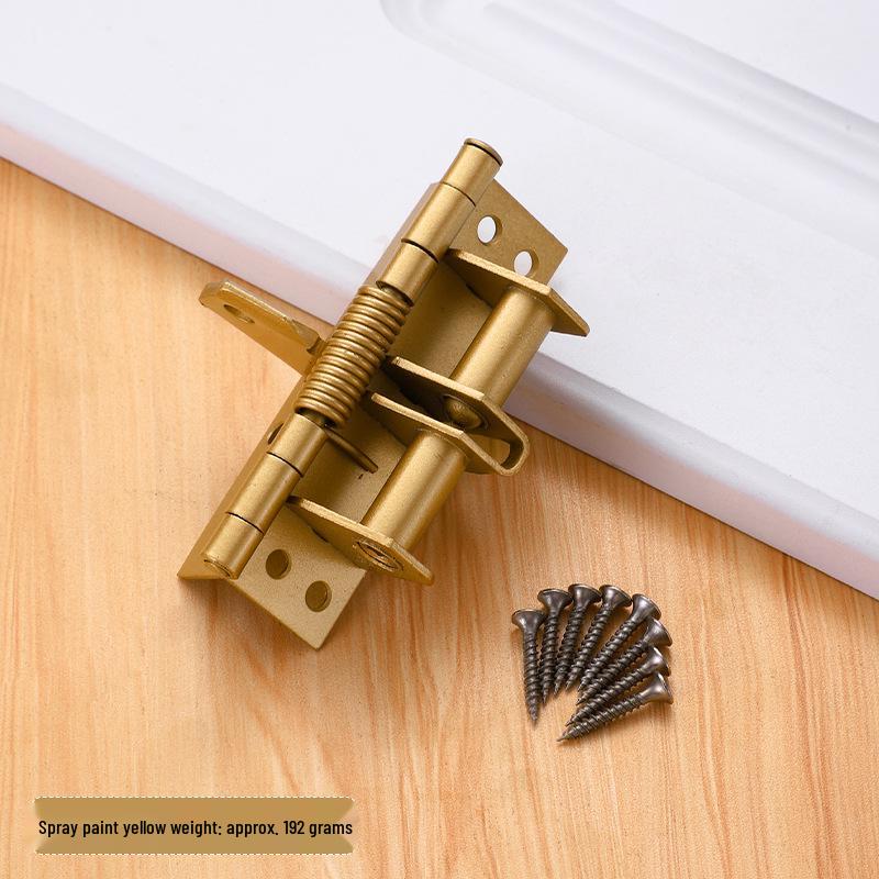 4-Inch Invisible Door Spring Hinge: Automatic Closing and 90-Degree Positioning for Wooden Doors