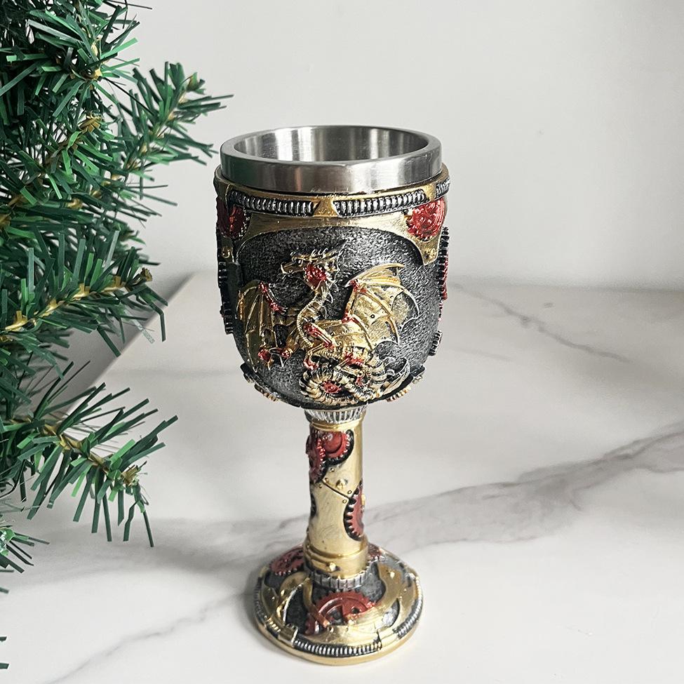 Creative Feilong Stainless Steel Mug Personalized Retro Drinking Cup Faucet Goblet