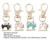 4 Peças Chaveiro Máquina de Costura Metal Artesanal Embutido Strass Brilhante Resistente à Ferrugem Acessório para Mochilas